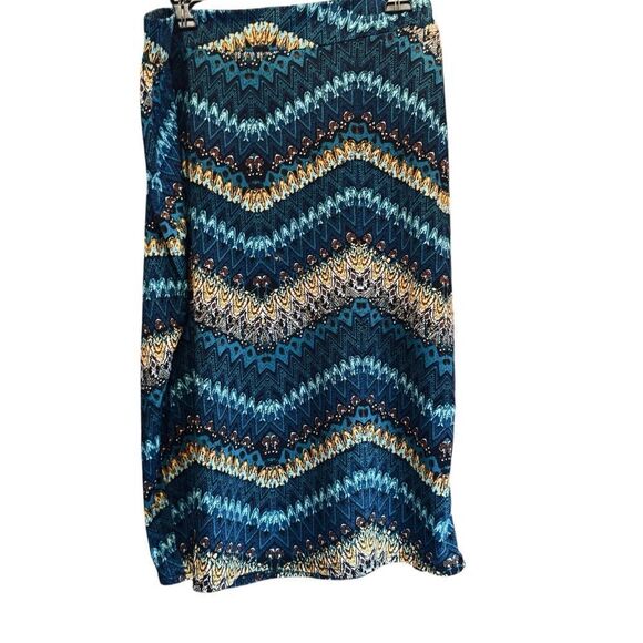 NEW. MADE BY JOHNNY. Multicolored Midi Print Skirt. Size XXL. - Picture 1 of 10